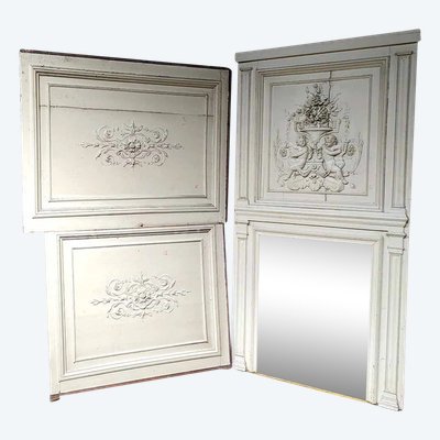 Set of wood paneling with its trumeau