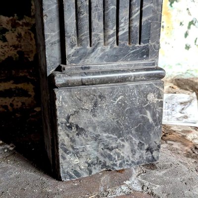 Louis XVI Fireplace in Grey Marble