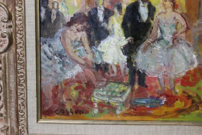 Öl auf Holz, Das Foyer der Oper von Cosson