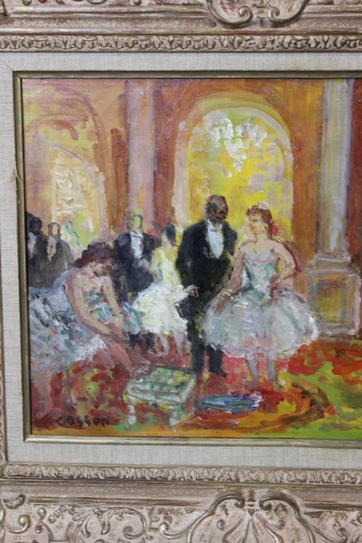 Öl auf Holz, Das Foyer der Oper von Cosson