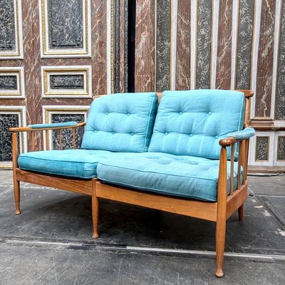 Blue Scandinavian Living Room