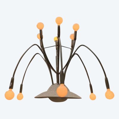 Lustre Années 70 Avec Enceintes Intégrées
