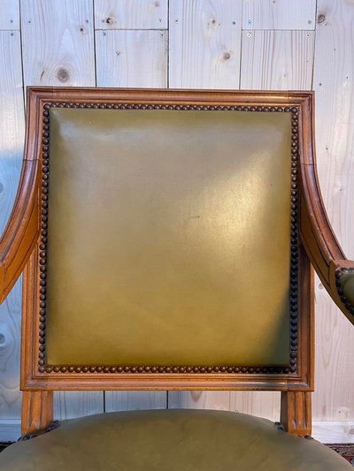 Sedia da ufficio in pelle Louis XVI