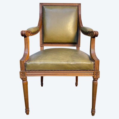 Sedia da ufficio in pelle Louis XVI