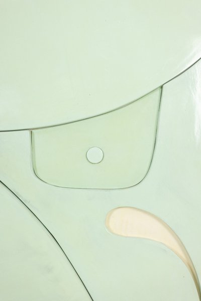 Pannello intagliato in lacca color celadon. Contemporaneo. Codice articolo: LS61863368P