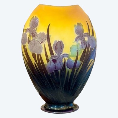 Emile Gallé Vase "Aux Iris""