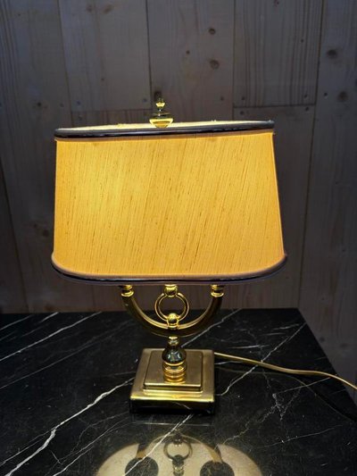 Ensemble de 2 lampes  en métal doré 