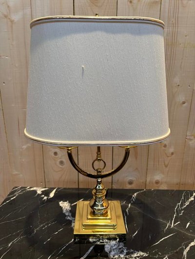 Ensemble de 2 lampes  en métal doré 