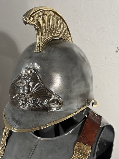 Breastplate and child's helmet