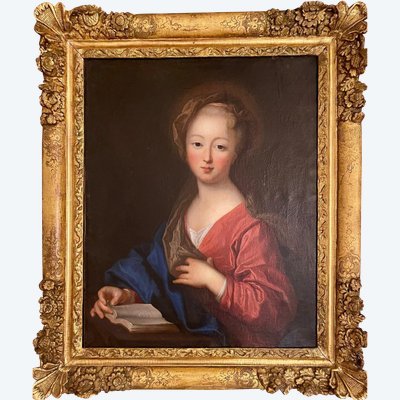 Attribué à Pierre Gobert (1662-1744) - Portrait de Jeune Fille à sa lecture