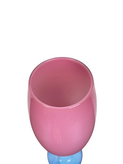 Large Pink Art Deco Opaline Vase