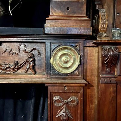 Norman Library Woodwork in Louis XIII Style in Walnut and Gilding