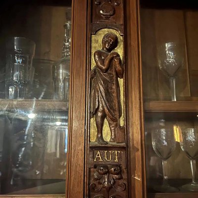 Norman Library Woodwork in Louis XIII Style in Walnut and Gilding