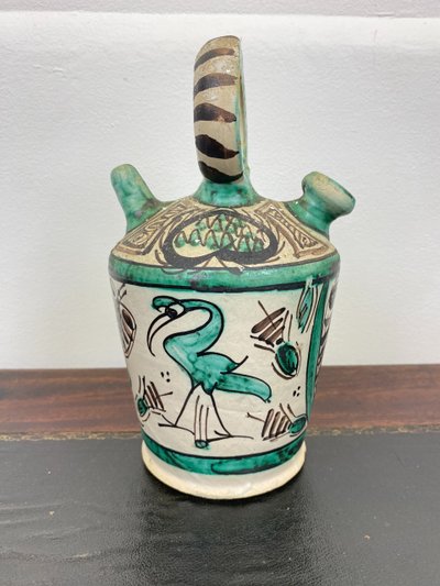 Vase En Céramique Peinte - Signé Domingo Punter