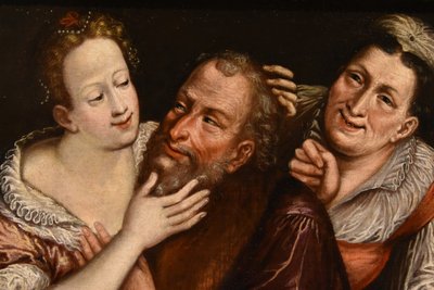 Le Couple Mal Assorti, Ecole Flamande Du XVIIe Siècle