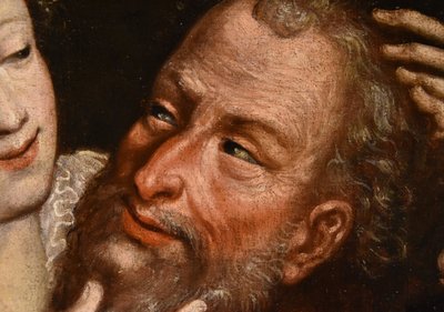 Le Couple Mal Assorti, Ecole Flamande Du XVIIe Siècle