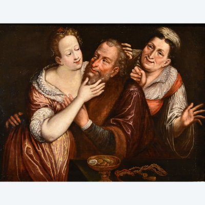 Le Couple Mal Assorti, Ecole Flamande Du XVIIe Siècle