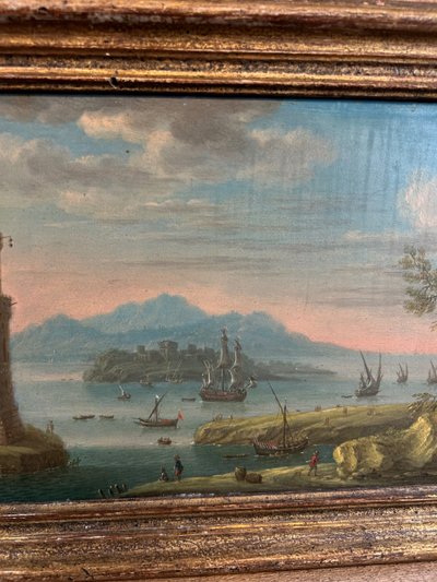 Charles Léopold Grevenbroeck (1730-1759) Pair of Oil Paintings on Copper 18th Century