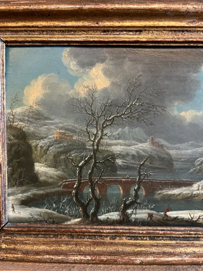 Charles Léopold Grevenbroeck (1730-1759) Pair of Oil Paintings on Copper 18th Century