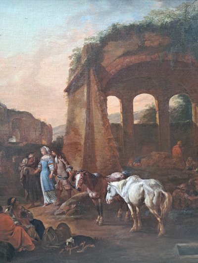 Johann Heinrich Roos (1631-1685), Die Wahrsagerin in den römischen Ruinen