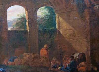 Johann Heinrich Roos (1631-1685), Die Wahrsagerin in den römischen Ruinen