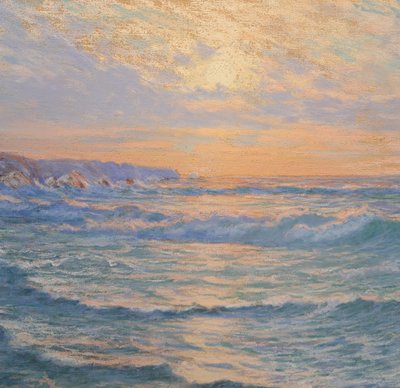 Arsène Chabanian (1864-1949), Setting Sun, Pastel