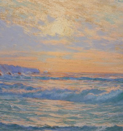 Arsène Chabanian (1864-1949), Setting Sun, Pastel