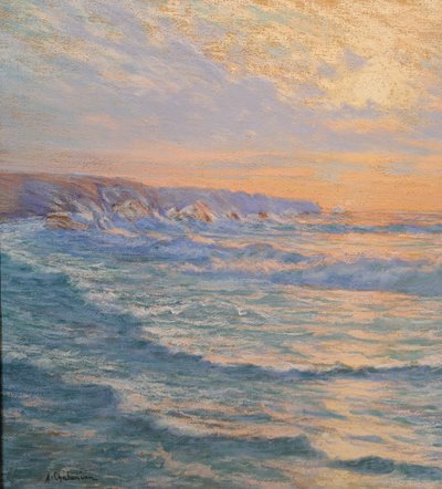 Arsène Chabanian (1864-1949), Setting Sun, Pastel