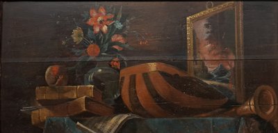 18. Jahrhundert(?) Türaufsatz, Allegorie der Künste