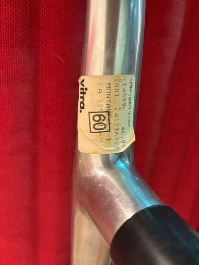 Presidente e ottomano Bauhaus di Charles Eames in alluminio