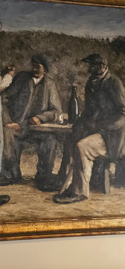 Wichtiges Öl auf Leinwand „Das Rendezvous“ 1923 H.Olive
