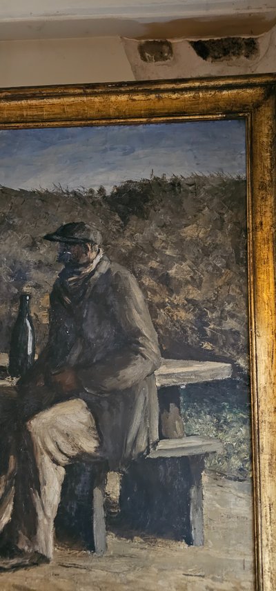 Wichtiges Öl auf Leinwand „Das Rendezvous“ 1923 H.Olive