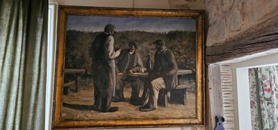 Wichtiges Öl auf Leinwand „Das Rendezvous“ 1923 H.Olive