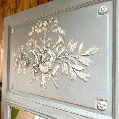 Louis XVI Style Trumeau Mercury Mirror 109×216 Cm