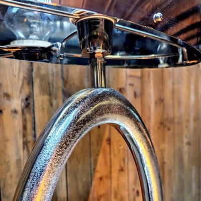 Lampe Vintage En Laiton Chromé