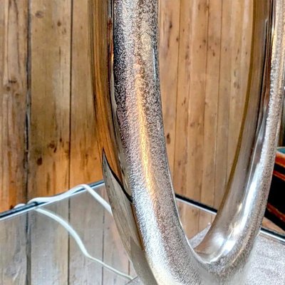 Lampe Vintage En Laiton Chromé
