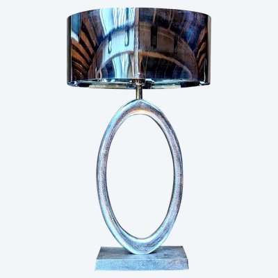 Lampe Vintage En Laiton Chromé