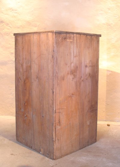 Curved walnut corner cupboard