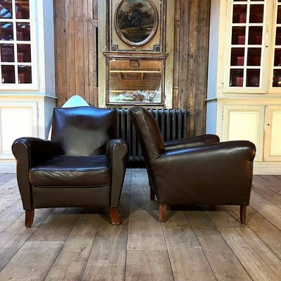 Paire De Fauteuils Club