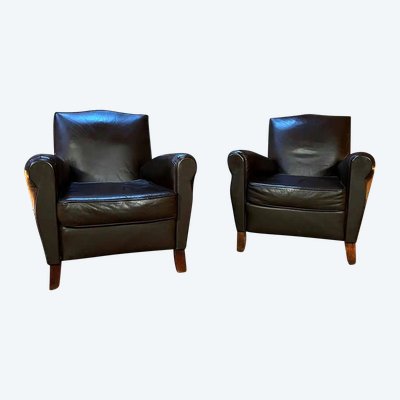 Paire De Fauteuils Club