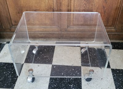 Tavolino da caffè in plexiglas David Lange / Carrello di servizio