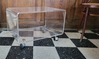 Tavolino da caffè in plexiglas David Lange / Carrello di servizio