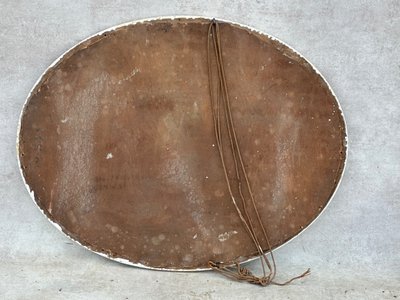 Miroir ovale peint