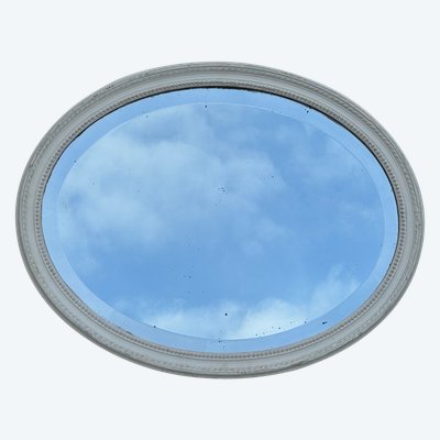 Miroir ovale peint