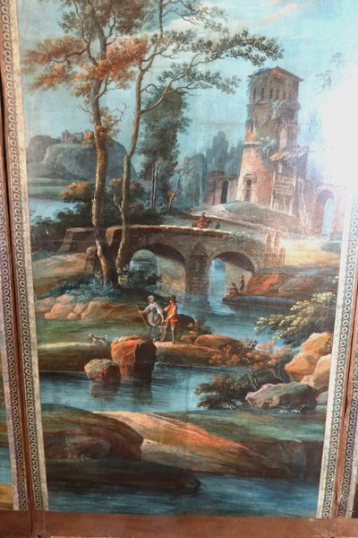 Serie di sei pannelli dipinti (2,60 m di altezza) inizio XIX secolo