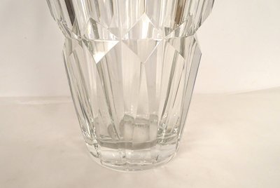 Saint-Louis Vase aus geschliffenem Kristallglas, Frankreich, Modell Camaret, 20. Jahrhundert