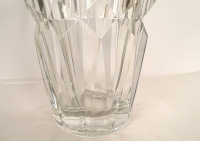 Saint-Louis Vase aus geschliffenem Kristallglas, Frankreich, Modell Camaret, 20. Jahrhundert