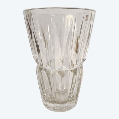 Saint-Louis Vase aus geschliffenem Kristallglas, Frankreich, Modell Camaret, 20. Jahrhundert