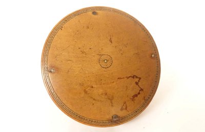 Linsenförmige Schnupftabakdose Buchsbaum Stein Raye Sellier Vieillevigne 1868 19. Jahrhundert