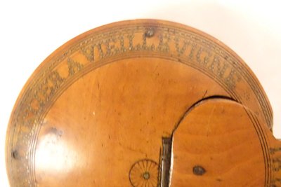 Linsenförmige Schnupftabakdose Buchsbaum Stein Raye Sellier Vieillevigne 1868 19. Jahrhundert